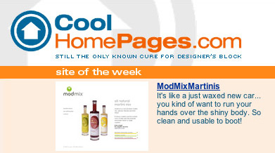 Screenshot from coolhomepages.com