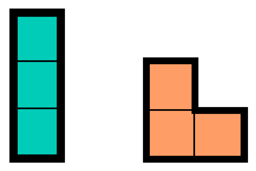 3-block Tetris pieces