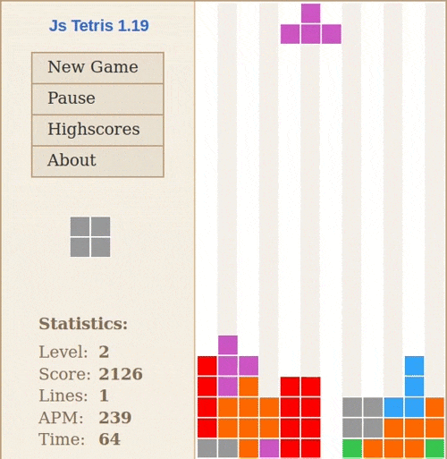 Tetris Basic Game
